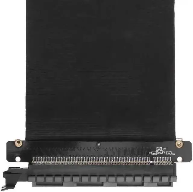 Alt view image 5 of 5 - 24cm PCI Express PCI-E 16X Flexible Cable Riser Card Extension Port Adapter Graphics Video Card Extend Cord For 1U 2U 3U Chassis