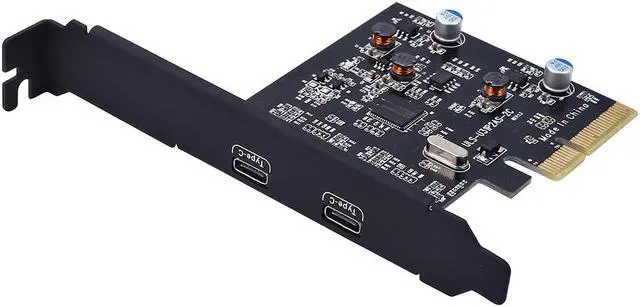 Alt view image 2 of 5 - Add on Cards USB 3.1 Dual 10Gbps 2x Type-C Ports PCI Express  Controller Riser Card Expansion Adapter for Mac Pro Windows Miner