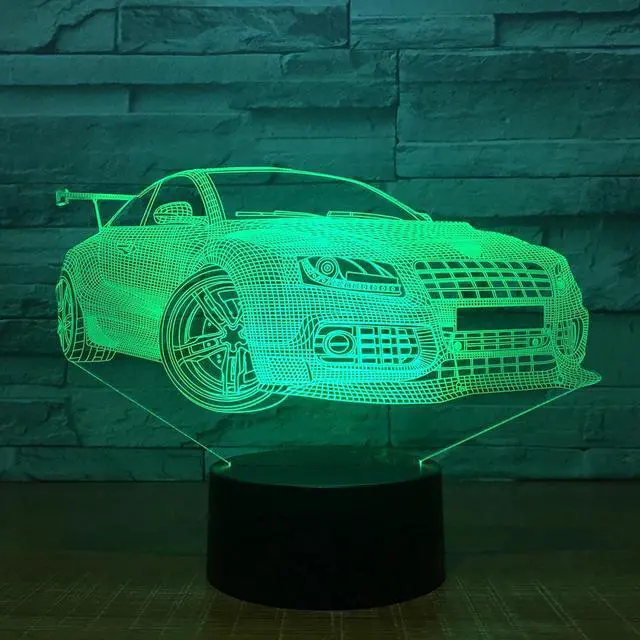 Alt view image 5 of 5 - Super Car Touch Table Lamp 7 Colors Changing Desk Lamp 3D Lamp Novelty Led Night Lights For Local Shop Retail or Drop Shipping