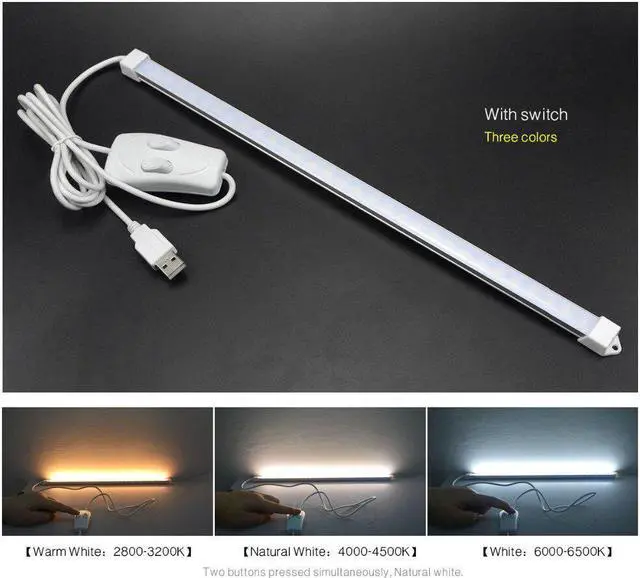Alt view image 3 of 5 - DC 5V USB LED Desk lamp Hard Rigid Bar light 30 LEDs Lamp Tube For Night Children Study Reading Book Night Lighting