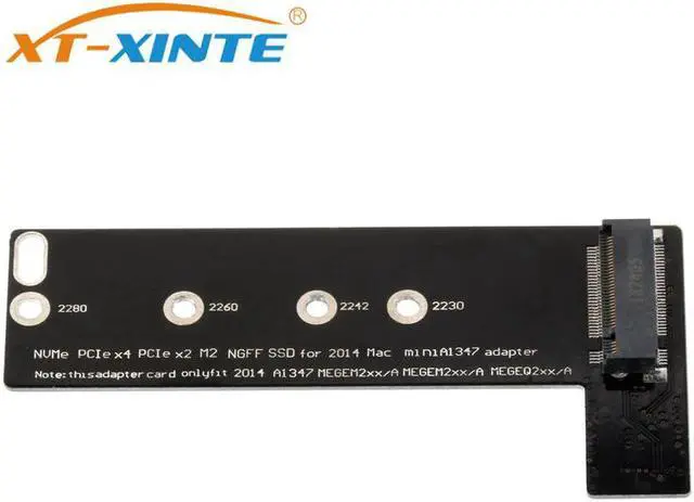 Alt view image 2 of 5 - x4 x2 M.2 for NGFF M-Key for NVME AHCI SSD Converter Card Adapter for 2014 Macbook Mini A1347 MEGEN2 MEGEM2 MEGEQ2