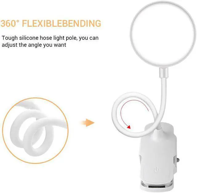 Alt view image 4 of 7 - Illuminator Equipment Improved Tattoo Lamp with Clamp USB LED Lamp Student Eye Care Reading Light Portable Desk Lamp