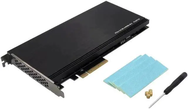 Alt view image 3 of 5 - 3.0 X4 PLX8724 to 4 Port M.2 NVMe SSD Adapter Expansion Card Quad Mkey Nvme to Pci-E Converter for PC 32G/bps win10 linux