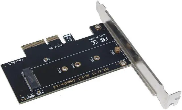 Alt view image 5 of 5 - NVMe SSD TO PCIE 3.0 X1 4X adapter M Key interface card Support PCI Express 3.0  2230 2242 2260 2280 Size  NVME SSD