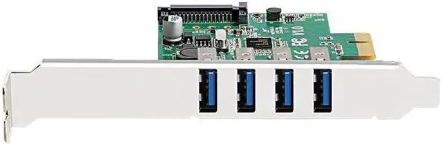 Alt view image 4 of 5 - 4-port PCI-E USB 3.0 PCI Express card PCIE to USB 3.0 HUB SATA Power 5 Gbps Speed controller NEC D720201 chipset adapter