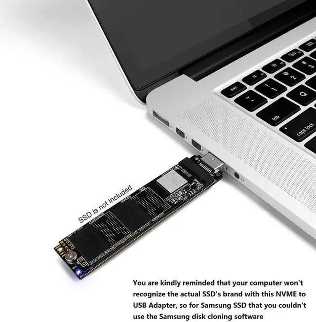 Alt view image 3 of 5 - M.2 NVME A 3.0 Solid State Drive Hot swap Internal Converter Card for 2242/2260 SSD to USB 3.1 Adapter PCI-E to USB