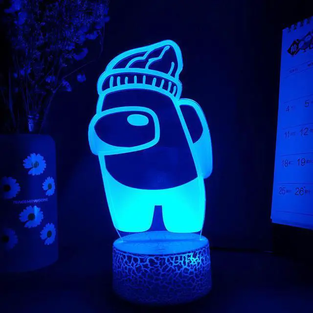 Alt view image 4 of 5 - Game Among us 7 colors Character 3D Visualization Night Lamp LED Sensor Lights Party Xmas Holidays Desktop Table Decor
