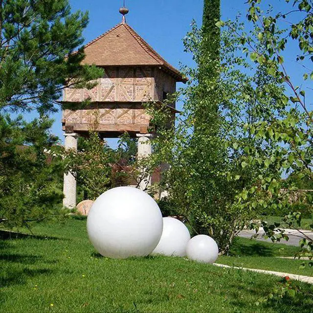 Alt view image 3 of 5 - 35-60cm White Plastic Decoration ball Shell Case Indoor or Outdoor for Home/hotel/garden/siwmming pool Only to Japan