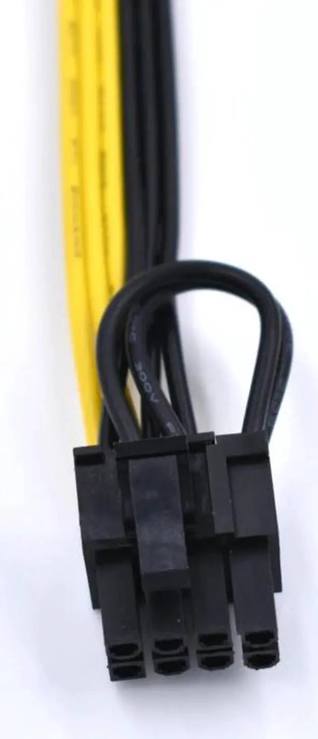 Alt view image 2 of 3 - 4-Pin to PCIe 8-Pin (6+2) Adapter Power Cable 18AWG 20cm