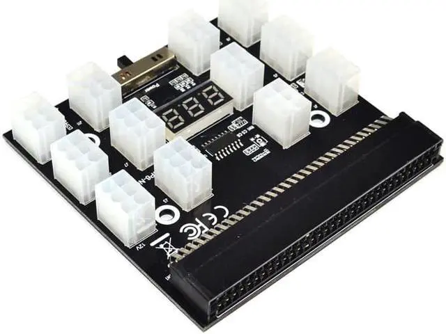 Alt view image 2 of 5 - 12X6Pin Power Supply Breakout Board Adapter Converter 12V for Ethereum BTC Antminer Miner Mining  Server PSU GPU