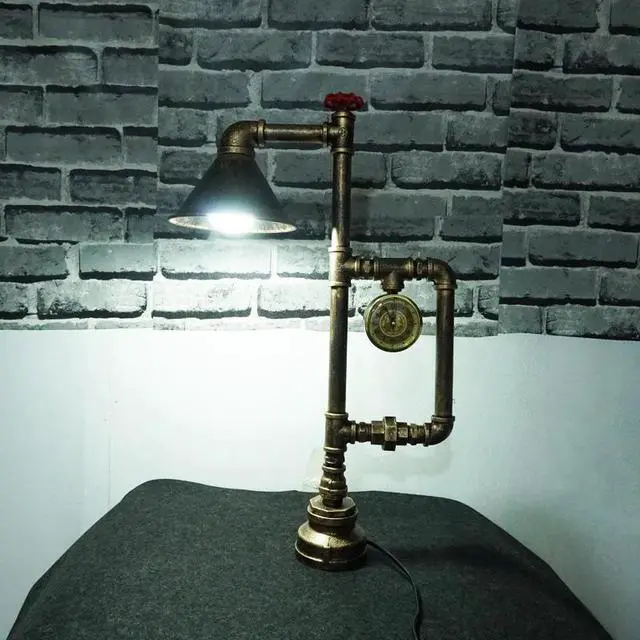 Alt view image 4 of 5 - industry wind desk lamp Bedside bedroom office study lamp restaurant cafe light living room E27 steam punk table light