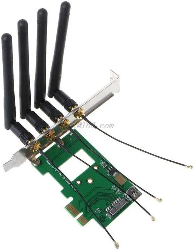 Alt view image 3 of 5 - to PCI-e 1X Adapter Card Converter for Desktop Computer Wireless Module WiFi Net-work Card