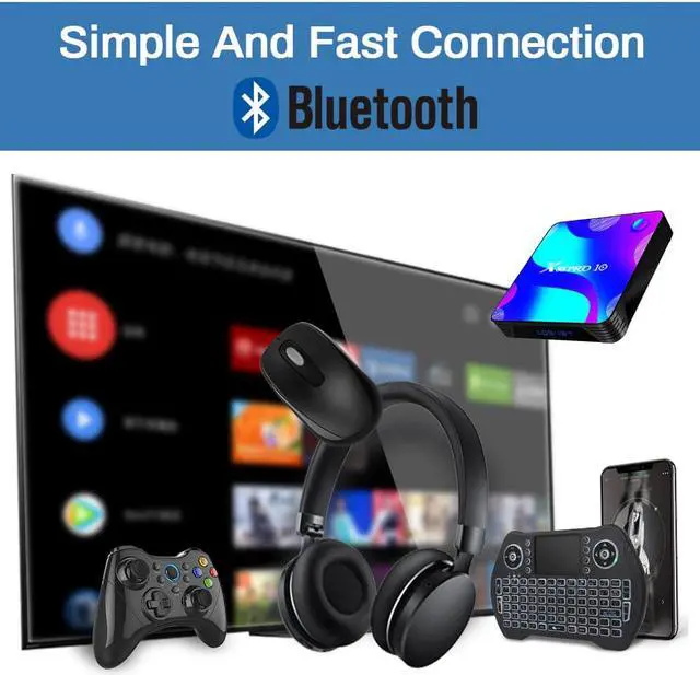 Alt view image 4 of 5 - 10.0 TV BOX bluetooth 4k 3D 2.4G&5.8G Wifi  4k 3D Youtube HDR+ High Qualty Very Fast Box  4GB 32GB 64GB 128G ROM