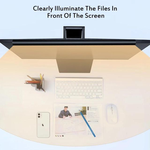 Alt view image 5 of 5 - Lamp Screenbar LED PCComputer Laptop Screen Bar Hanging Light Table Lamp Office Study Reading Light For LCD Monitor dropshi