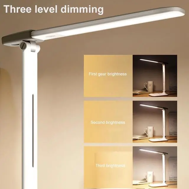 Alt view image 2 of 5 - 2 In 1 Wireless LED Desk Lamps USB Rechargeable Table Lamp For Study 3 Mode Eye Protection Reading Light Portable Wardrobe Light