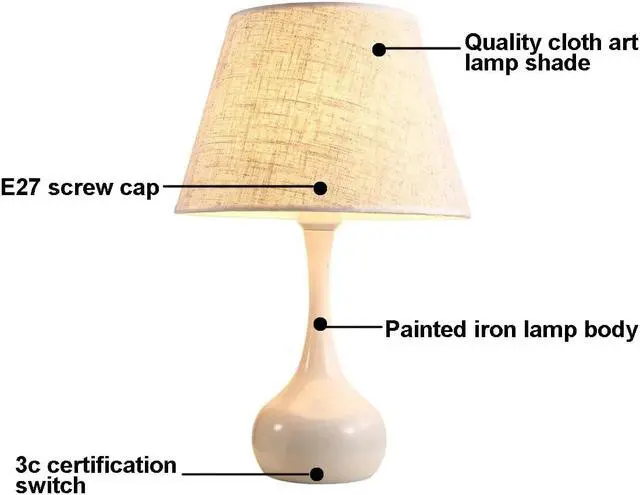 Alt view image 5 of 5 - Desk Lamp Modern Home Bedside Lamp Bed Table Lamps For Bedroom Living Room Lighting Warm White Lighting Night Light Decor