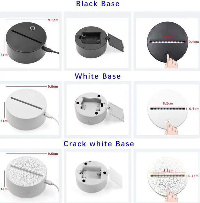 Alt view image 2 of 5 - Piece Night Light Luffy Sanji Zoro Nami 3D LED Illusion Table Lamp Touch Optical Action Figure Lamp Bedside Decor Desk Lamps