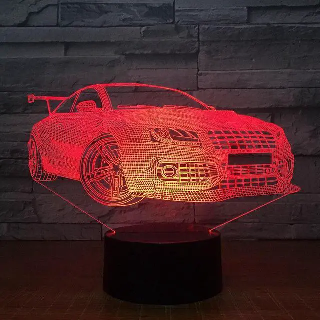 Alt view image 2 of 5 - Super Car Touch Table Lamp 7 Colors Changing Desk Lamp 3D Lamp Novelty Led Night Lights For Local Shop Retail or Drop Shipping