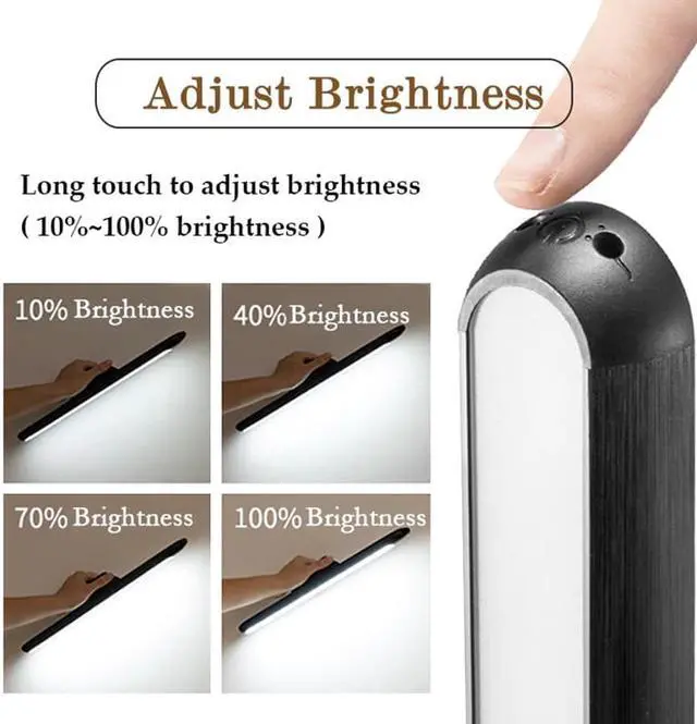 Alt view image 2 of 5 - Table Lamp Hanging Wireless Touch LED Desk Lamp Home Cabinet Study Reading Lamp Dimming USB Night Light Closet Wardrobe