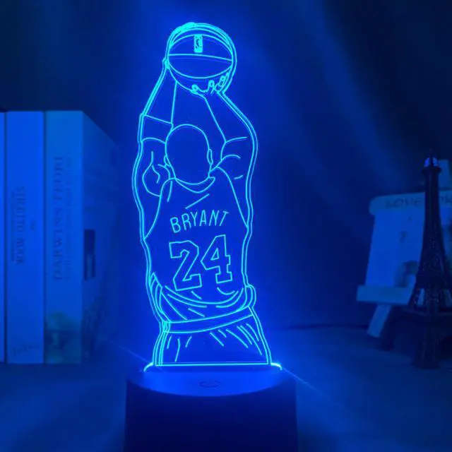 Alt view image 6 of 7 - Night Light Kobe Jump Shoot Figure Back View Bedroom Decor Nightlight Desk 3D Lamp Dropshipping Kobe Bryant Memorial Gifts
