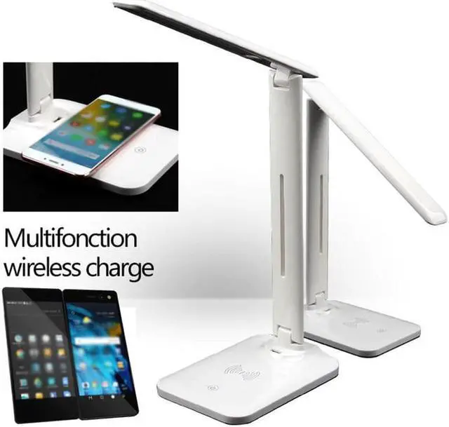 Alt view image 3 of 5 - Table Lamp Dimming Desk Lamp With QI Wireless Charger USB Output Port Adjustable Light Flexible Modern Office Table Light