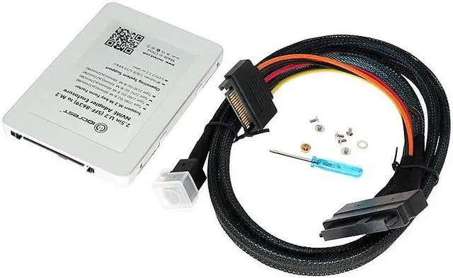 Alt view image 3 of 5 - ( SFF-8639 ) To M.2 NVMe PCI-e PCI express I/F SSD Adapter HDD with enclosure