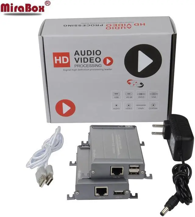 Main image of MiraBox HSV560 KVM HDMI Extender with POE Function Support 1080p Lossless No Delay 60-80m KVM Transmitter USB HDMI KVM Extender