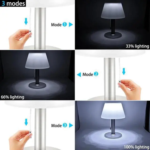 Alt view image 4 of 5 - Power Desk Light Waterproof Outdoor Indoor Table Lamp Three Working Mode Decoration Book Lights For Bedroom Bar