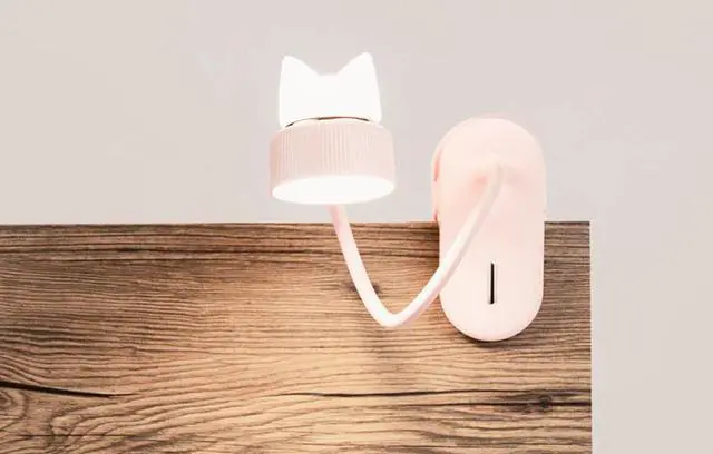 Alt view image 4 of 5 - LED Bed Table Clamp Cat Night Light 2 in 1 for Bed Headboard Book Clamp Light 360 ° Flexible Gooseneck Clip Table Lamp