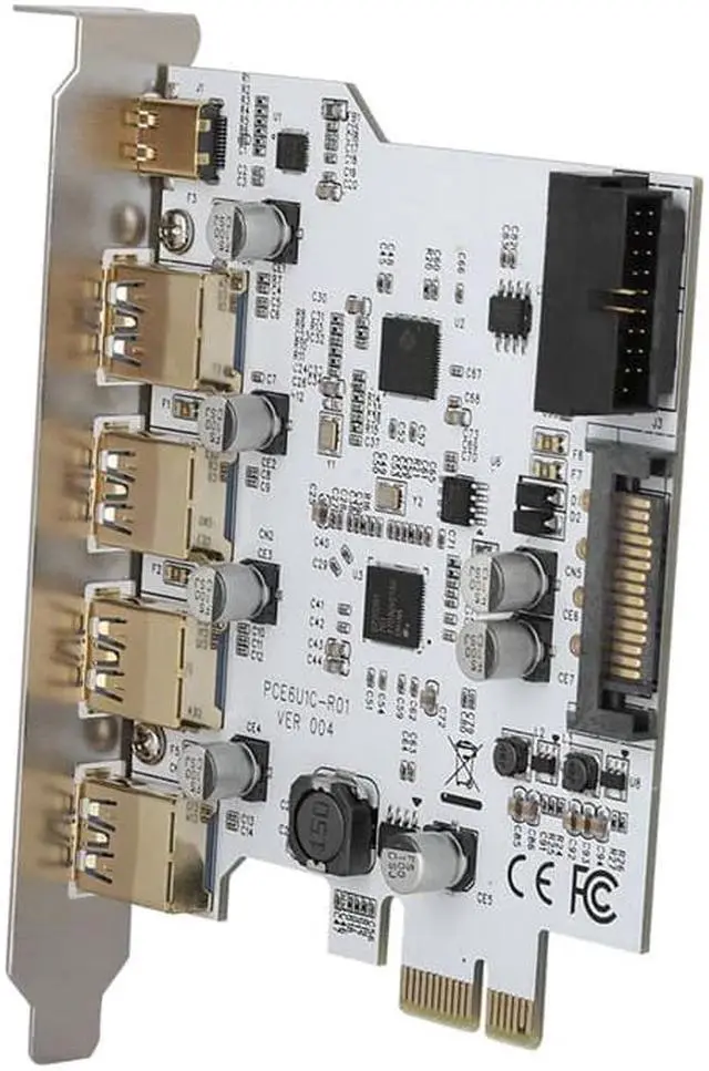 Alt view image 3 of 5 - To Usb3.0 4-Port Type-C Adapter Expansion Card Connector Dual Interface For Windows Xp Vista Windows 7 Linux Windows