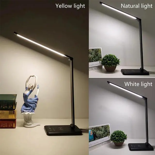 Alt view image 3 of 5 - 52PCS LED Desk Lamp 5 Color Modes x5 Dimable Levels Touch USB Chargeable Reading Eye-protect with timer Led Table lamp