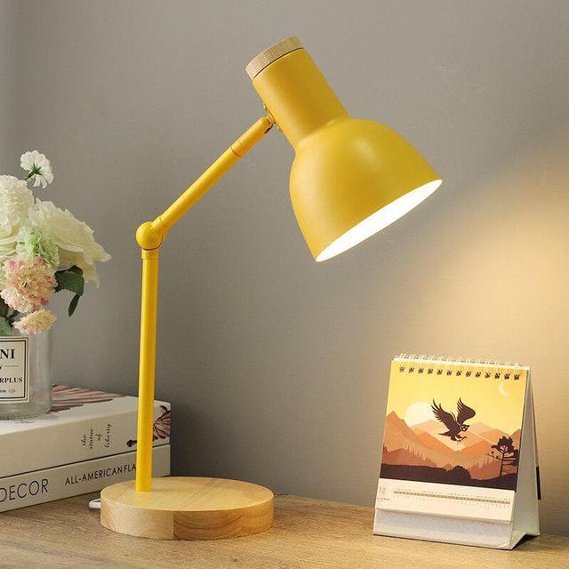 Alt view image 3 of 5 - Modern Table Lamp for Bedroom Bedside Lamp Nordic Led Desk Lamp Kids Student Study Reading Lamp Office Bureaulamp E27 US EU Plug