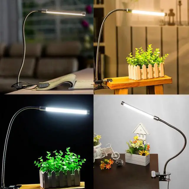 Alt view image 5 of 5 - Arm Table Lamp 20Led Flexible Gooseneck Dimming Desk Lamp Clip On led desk lamp For Reading Bedroom Led Light 3 Color Modes
