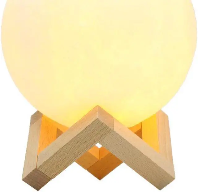 Alt view image 2 of 5 - 15CM 3D Moon Light USB LED Table Desk Light Touch Sensor Night Light Gift