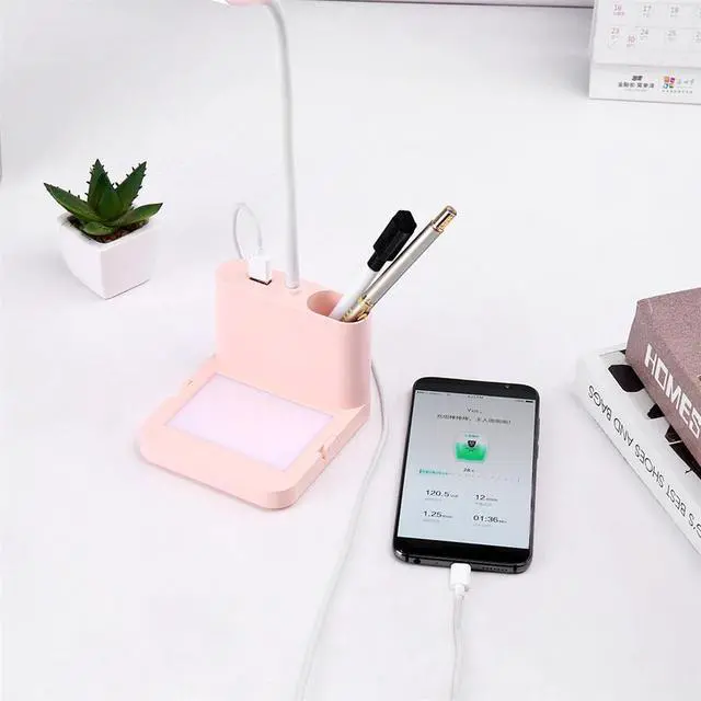 Alt view image 4 of 5 - Desk Lamp Multi-Function Led Desk Lamp Eye-Caring Dimmable Table Lamp Touch Control Portable Desk Light for Dorm