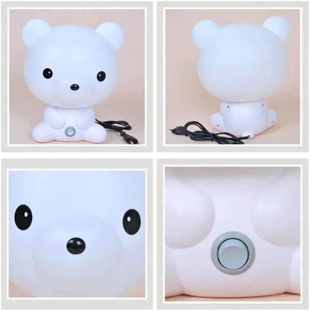 Alt view image 3 of 5 - Night light Cute panda bear table desk lamp LED Children Baby Gifts Sleep lamp For Bedroom bedside indoor decor Lighting
