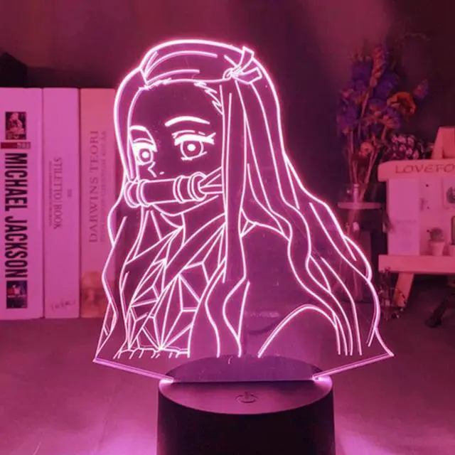 Main image of Night Light Kimetsu No Yaiba Nezuko Kamado Figure for Bedroom Decor Nightlight Kids Child Table 3d Lamp Demon Slayer Gift