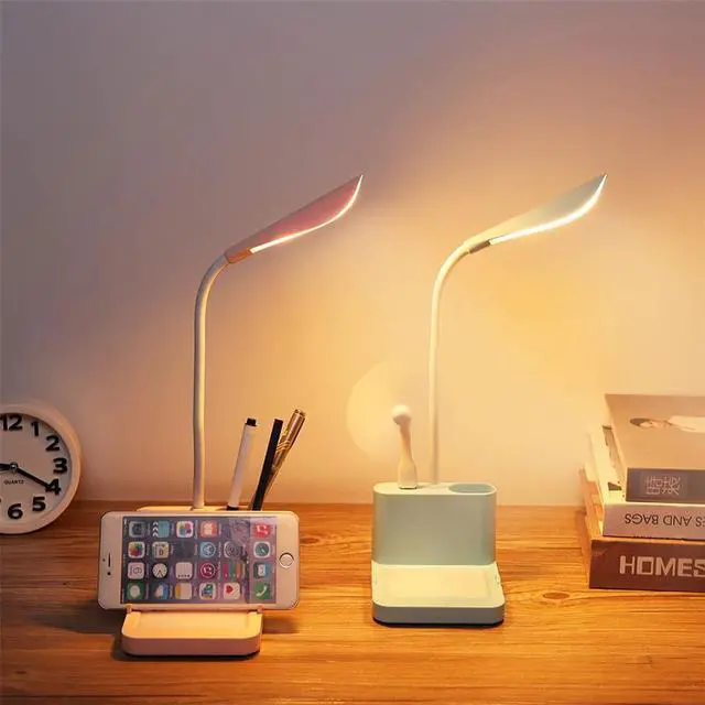 Alt view image 5 of 5 - Desk Lamp Multi-Function Led Desk Lamp Eye-Caring Dimmable Table Lamp Touch Control Portable Desk Light for Dorm