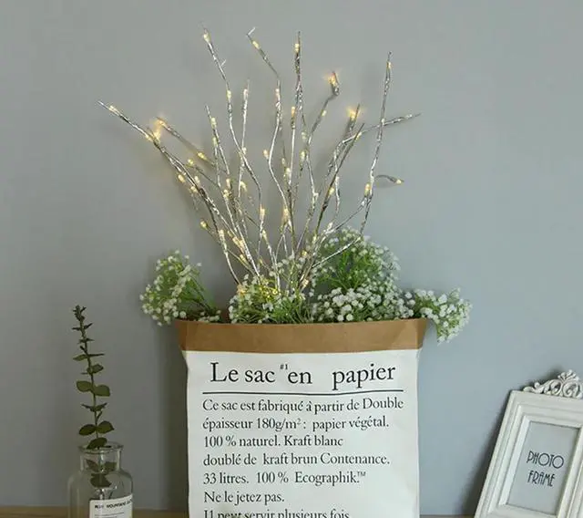 Alt view image 2 of 5 - Willow Tree Branch Lamp Light Natural High Vase Fil Tree Branch Lit By Willow Tree Branch Christmas wedding decoration