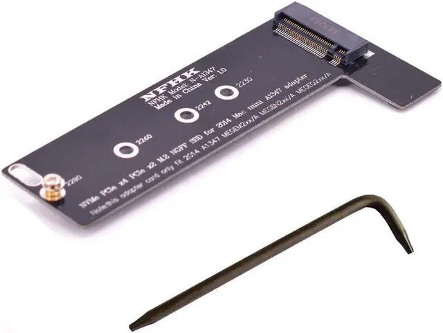 Alt view image 2 of 4 - M key NVMe M2 SSD to For Apply Mac Mini 2014 A1347 MEGEN2 MEGEM2 MEGEQ2 adapter PCI express NGFF 760P 600P riser card