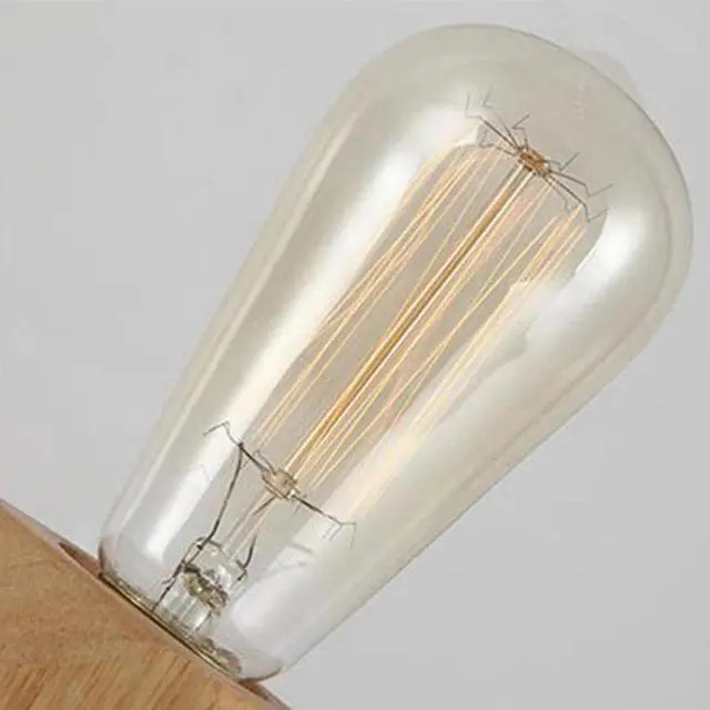Alt view image 4 of 5 - table lamp E27 Wooden desk lamp Diamond bedside lamp for home/bedroom/living room decor EU-Plug Wooden Base