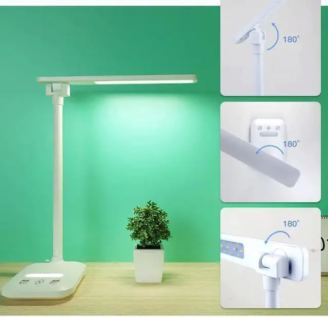 Alt view image 2 of 5 - LED Foldable Office Desk Lamp Eye-protected Long Life Book Lamp Dimming Table Lamp Led Light 3-Level Brightness&Color
