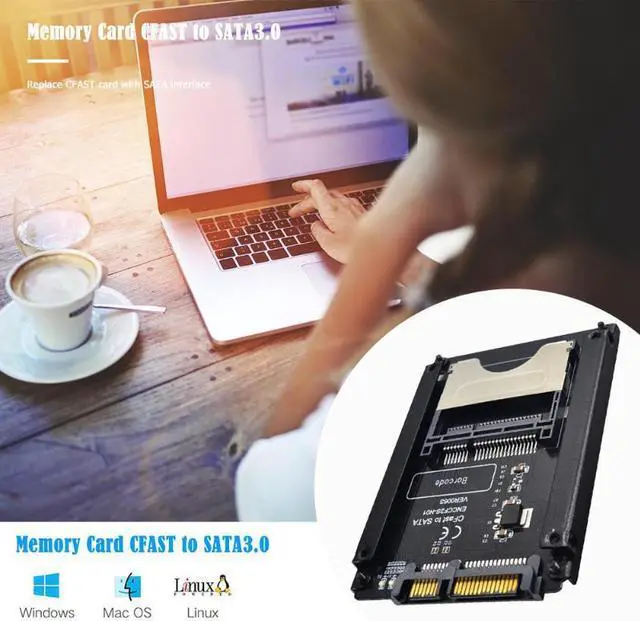 Alt view image 5 of 6 - CFAST to SATA 3.0 HDD Adapter Card SATA Computer 22 Pin Hard Disk Case CFAST memory Card Reader industrial equipment test