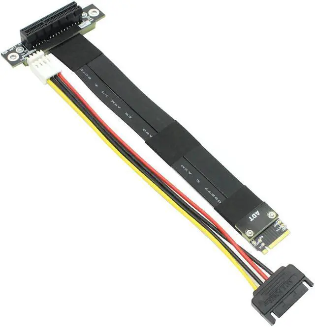 Alt view image 5 of 5 - PCIe x4 3.0 PCI-E 4x To M.2 for NGFF for NVMe M Key 2280  Card Gen3.0 Cable Extender M2 PCI-Express Extension cord