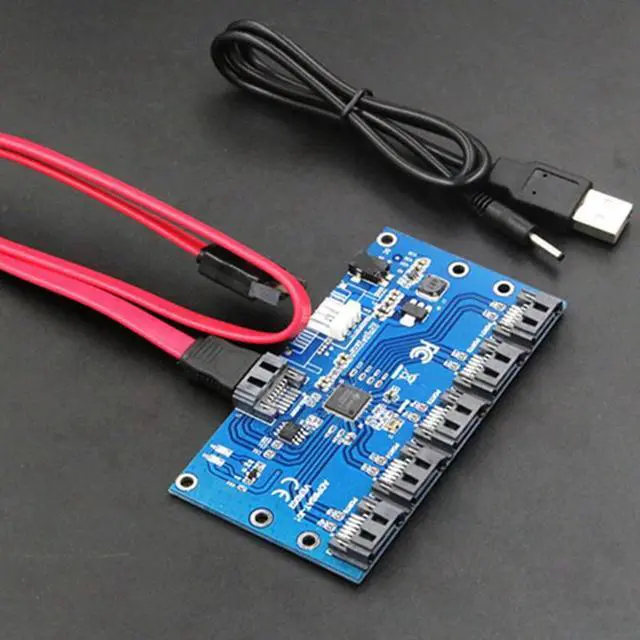 Alt view image 2 of 5 - 1 to 5 Hard Disk Adapter Card Motherboard Port Multiplier Support 3.0 Expansion Card