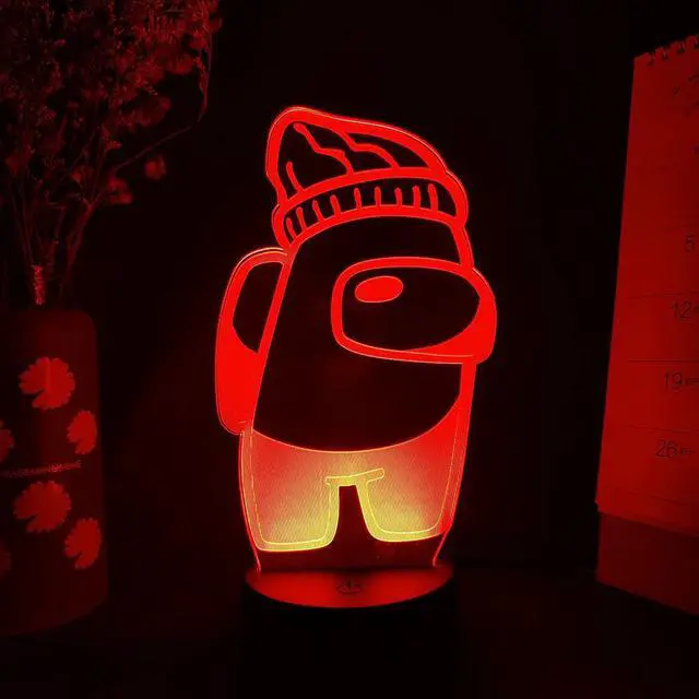 Main image of Game Among us 7 colors Character 3D Visualization Night Lamp LED Sensor Lights Party Xmas Holidays Desktop Table Decor