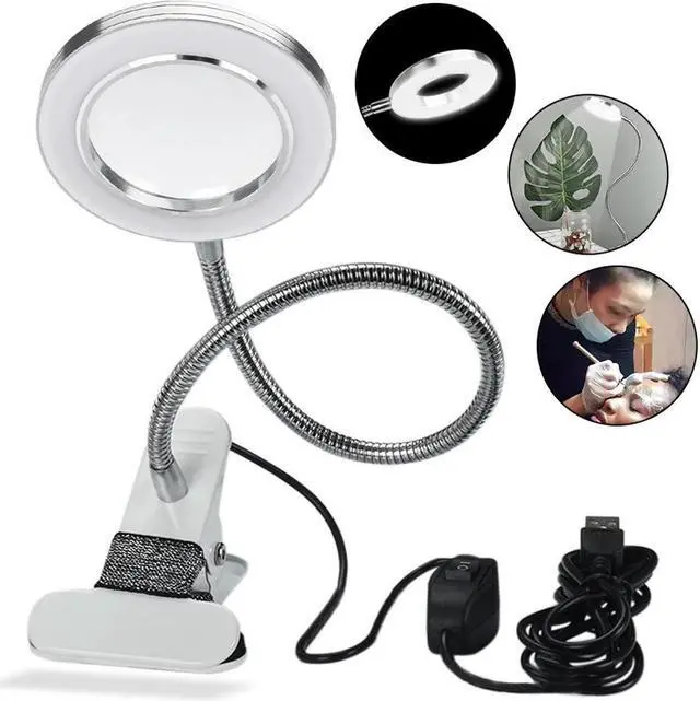 Alt view image 4 of 7 - 10W Modern Table Desk LED Lamp with USB Port Dimmable Foldable Table Reading Lamp Light with Clock Alarm Calendar Temperature