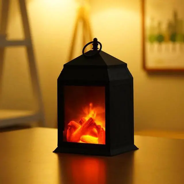 Alt view image 3 of 5 - Simulation Fireplace Flame Light Nordic Style Christmas Ornament Home Decoration JA55