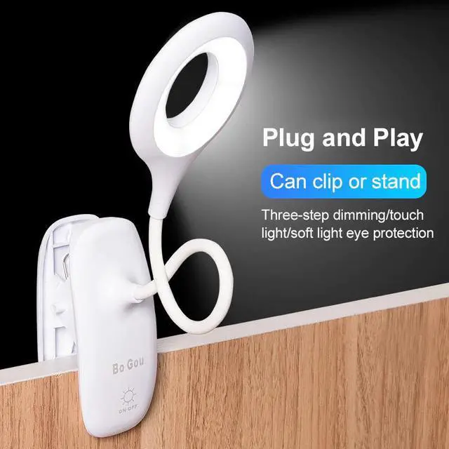 Alt view image 2 of 5 - Desk Lamp Clip Wireless Table Light Touch Study Lamps Magnifier Gooseneck Desktop Foldable Table Light USB Rechargeable Hot