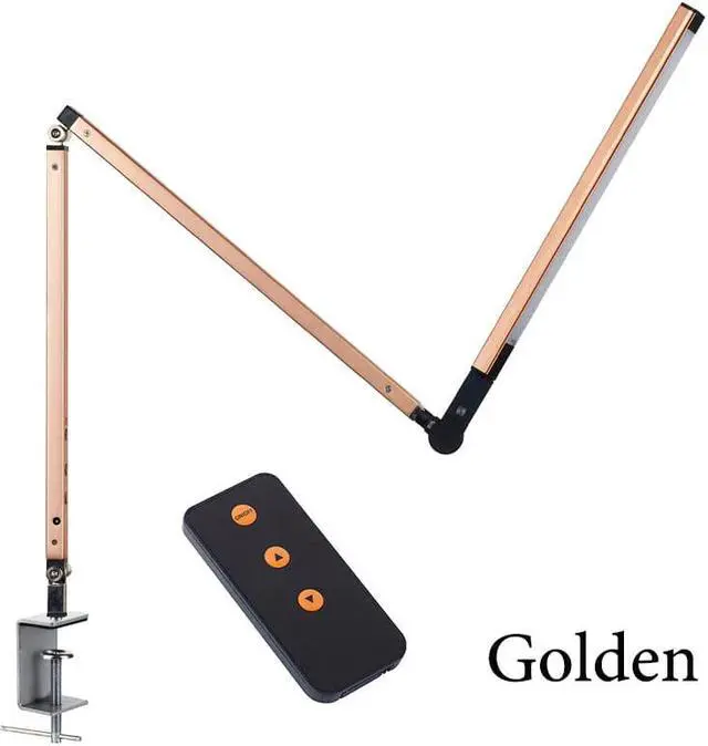 Alt view image 3 of 5 - LED Desk Lamp Architect Task Lamp Metal Swing Arm Dimmable Table Lamp with Clamp Highly Adjustable Workbench Light